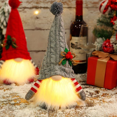 Christmas Knitted Hat Luminous Doll Winter Beanie