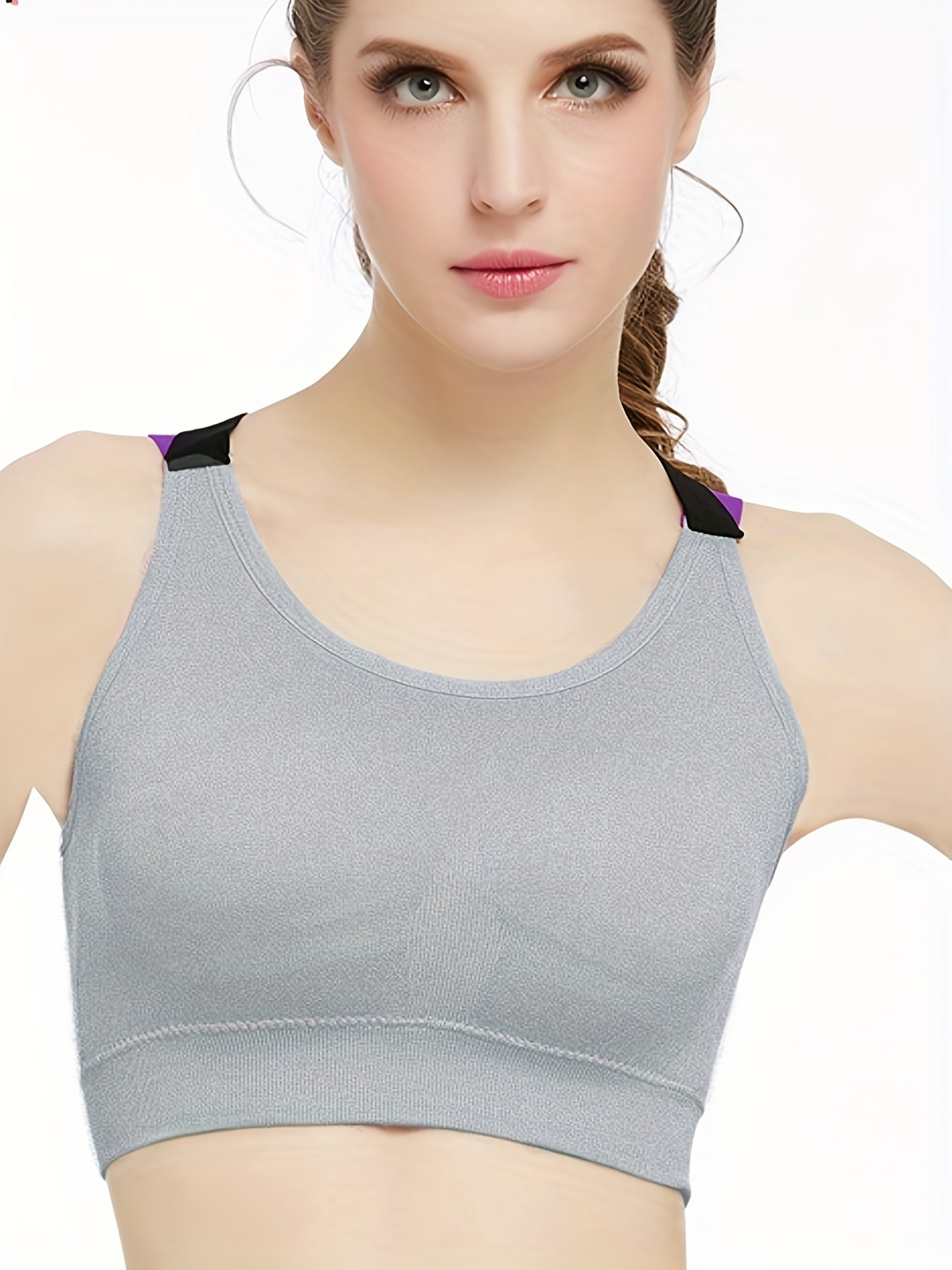 3pcs Criss Cross Sports Bras Colorblock