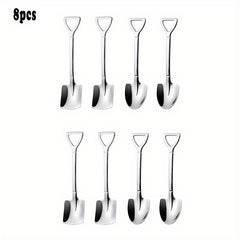 8pcs Titanium Plated Dessert Watermelon Spoon Set