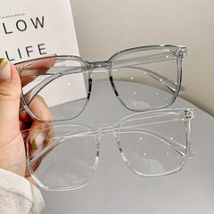 Men's Square Frame Anti Light Glasses with Photochromic Lenses