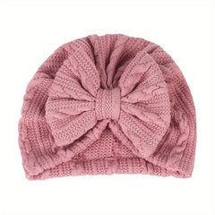 Soft Cotton Bow Hat for Baby Girl, Spring Autumn Princess Hat