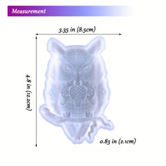 3D Owl Silicone Mold Large Animals Statue Epoxy Mould