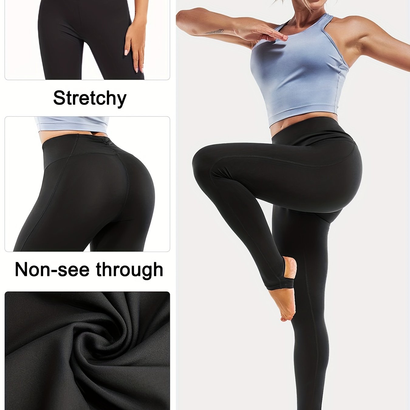 High Waist Stirrup Leggings Slimming Stretchy Yoga Fitness Workout Gym Sports