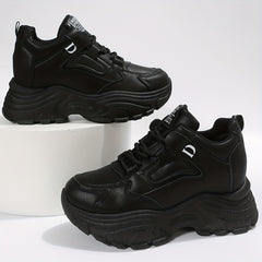 Women's Chunky Sneakers Lace Up Casual Running Shoes