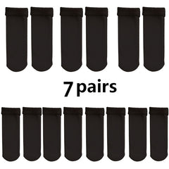 Plush Lined Mid Tube Socks Women's Stockings