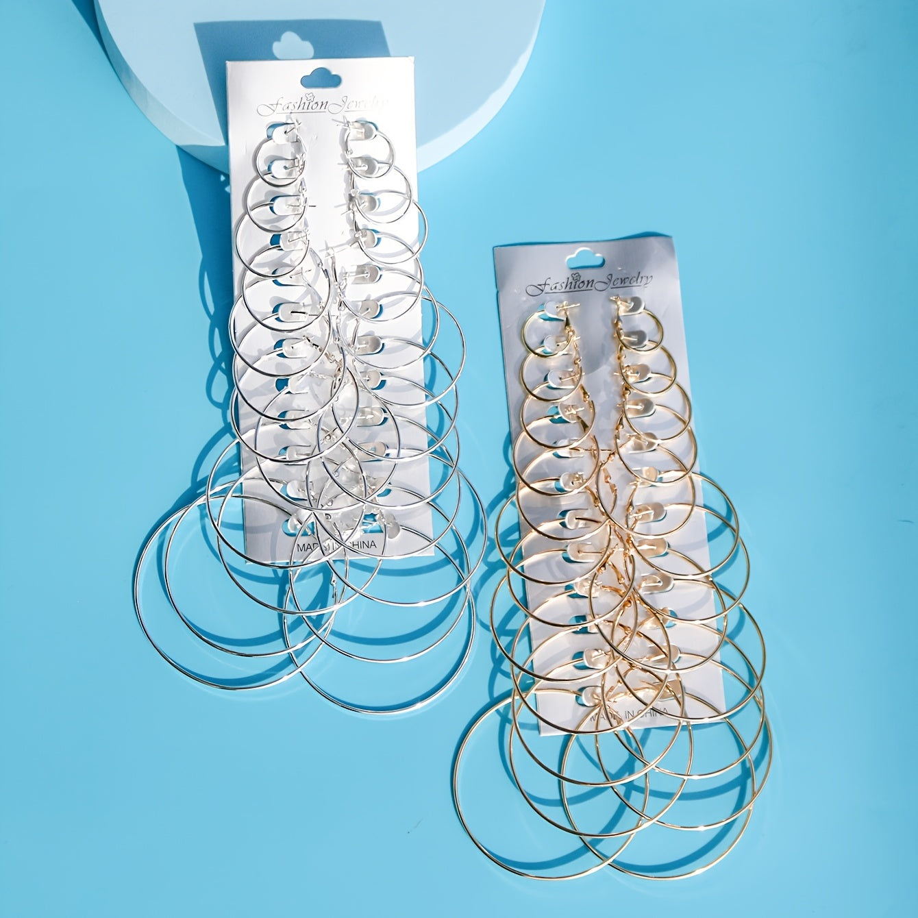 12 Pairs Hoop Earrings Set for Women Girls