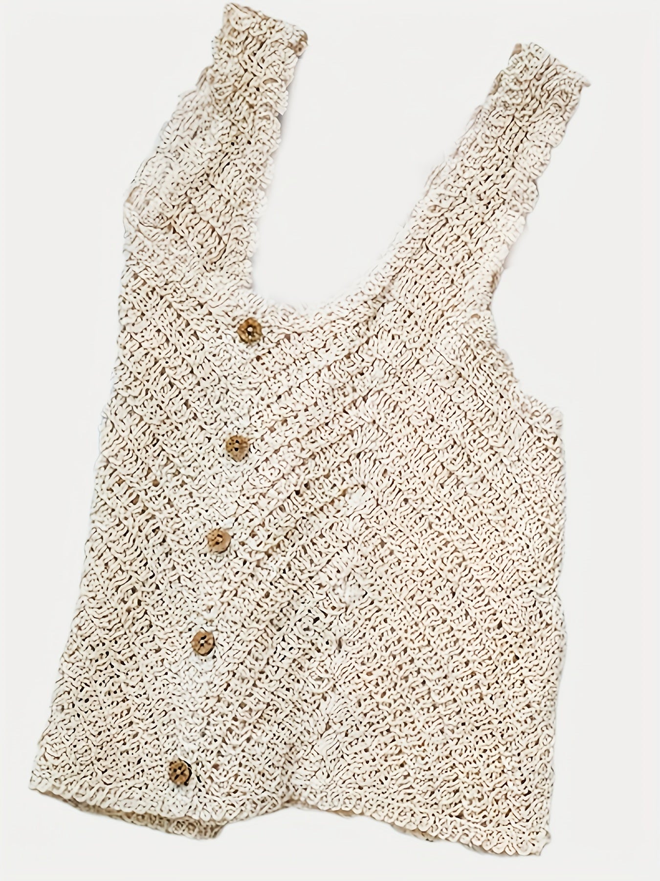 Creux Crochet Tank Top Loose Sleeveless Summer Tank Top