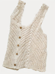 Creux Crochet Tank Top Loose Sleeveless Summer Tank Top