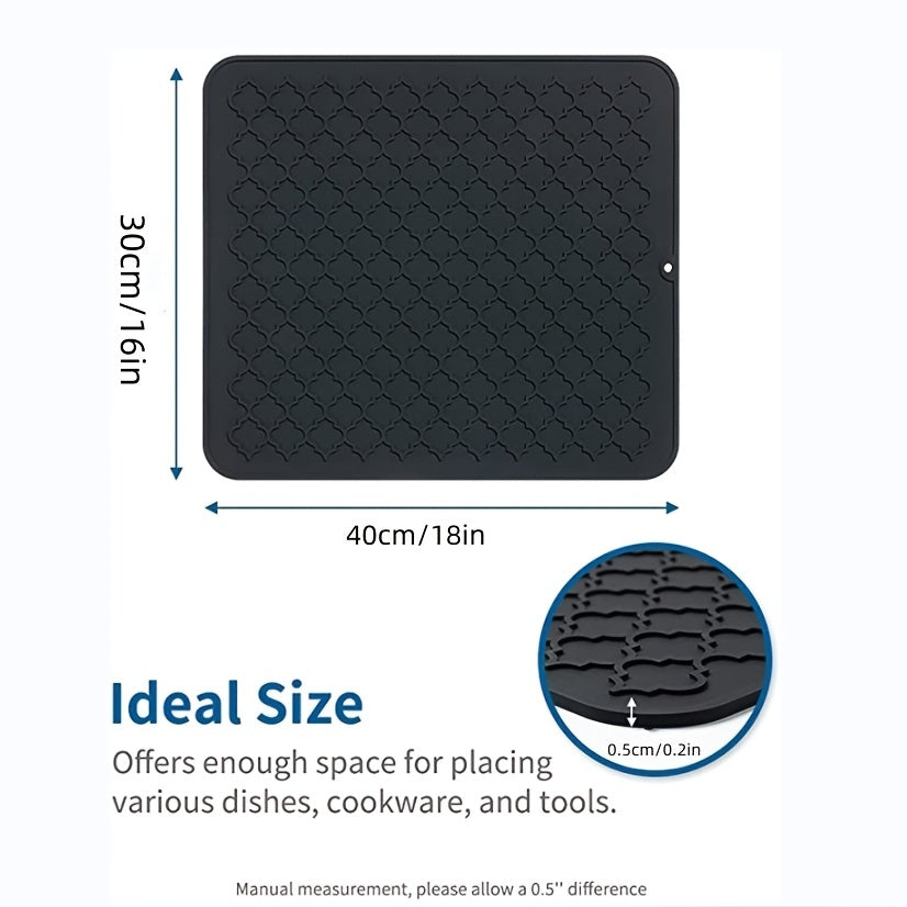 Dish Drying Mats Heat Resistant Non-slip Draining Mat 16 X 12 X 0 2in
