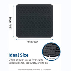 Dish Drying Mats Heat Resistant Non-slip Draining Mat 16 X 12 X 0 2in
