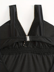 V Neck One Piece Swimsuit Contrast Band Backless High Cut Bathing Suit