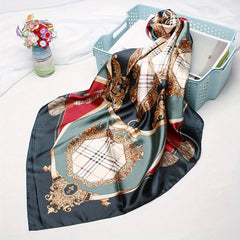 Tassel Print Silk Square Scarf Bandana Neckerchief Hair Wrap