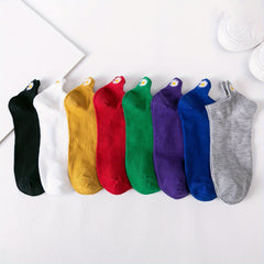8 Pairs Floral Embroidery Socks Low Cut Ankle Stockings Women's Hosiery