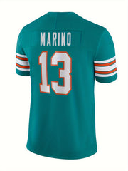 Men's 13 Football Jersey V-Neck Short Sleeve Embroidered Sweatshirt