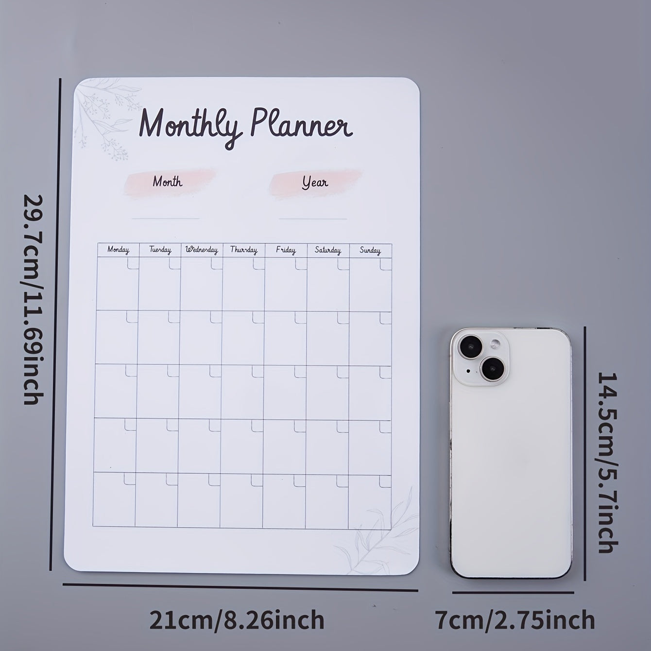 Small Magnetic Message Board for Fridge - Erasable Planner