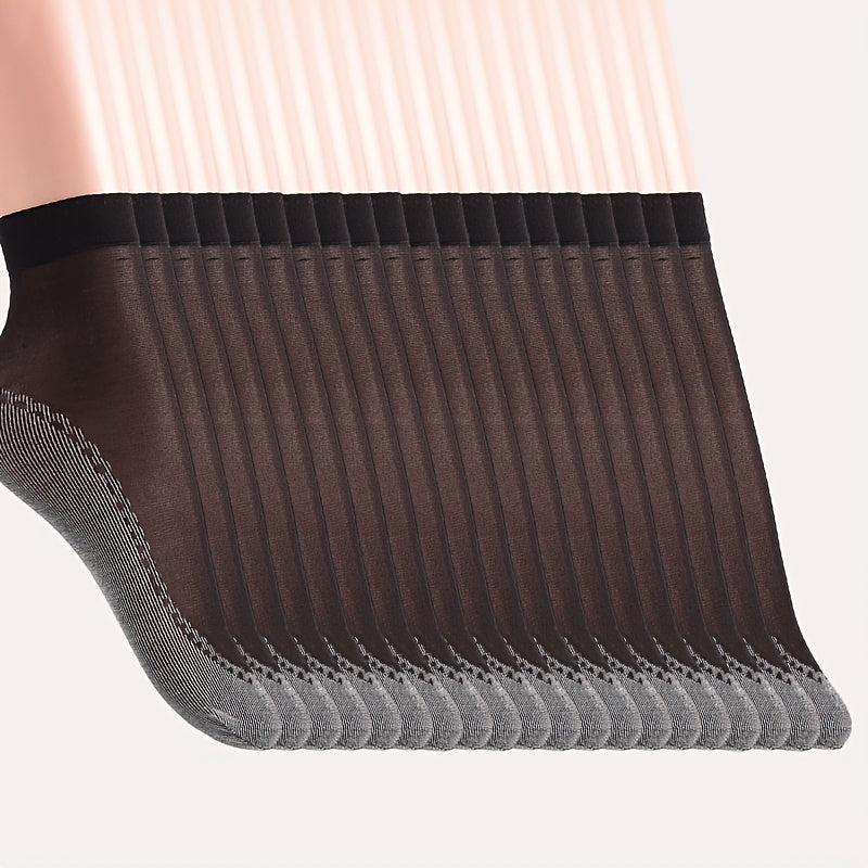 20 Pairs Solid Patterned Non Slip Socks for Women
