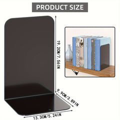 Metal Bookends with Anti Slip Pads for Books Magazines DVDs