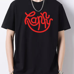 Men's Artistic Letters Print Slim Fit T-shirt