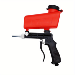 Portable Gravity Sandblasting Gun 90psi Red Rust Removal Sandblasting Machine