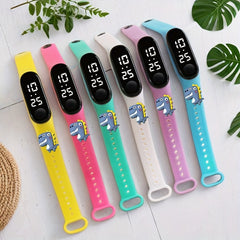 6pcs LED Dinosaur Figurine Watch Set for Kids Birthday