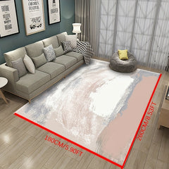 Large Modern Abstract Area Rug Soft Polyester Fiber Machine Washable