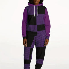 Patchwork Long Sleeve Hoodie & Pants Set