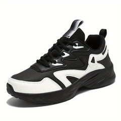 Lightweight Faux Leather Sneakers Non Slip Running Shoes
