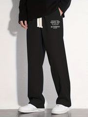 Casual Cotton Loose Fit Drawstring Pants for Men