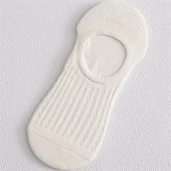 5 Pairs Mesh Boat Socks Silicone Non slip Ankle Socks Women's Stockings