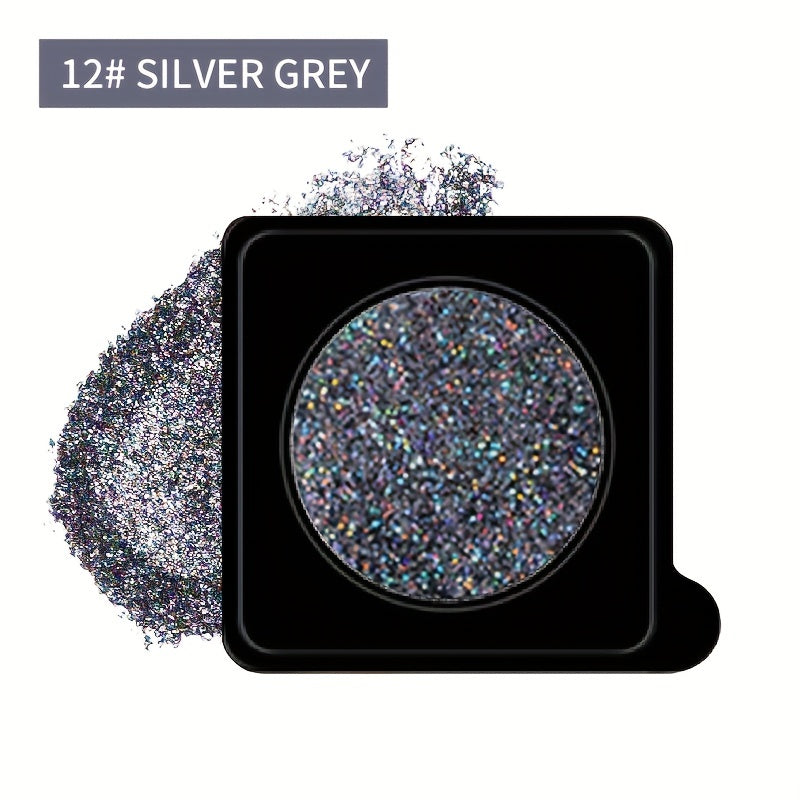 Glitter Eyeshadow Powder Silvery Grey