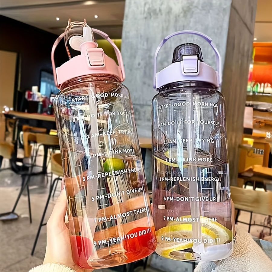 64oz Inspirational Water Bottle with Straw for Home Office Fitness
