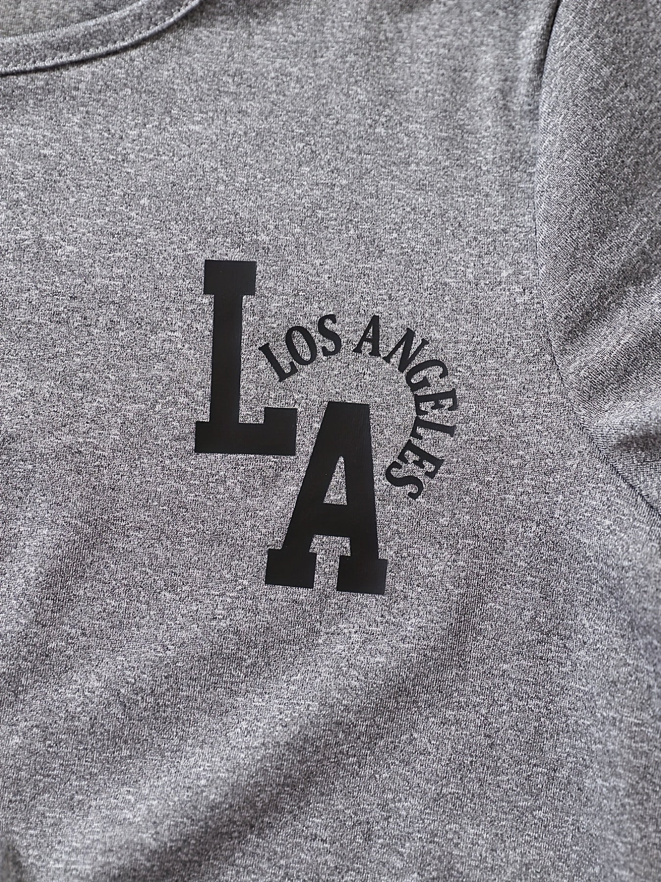 3pcs Boys LOS ANGELES Graphic Print T shirt&Shorts Set
