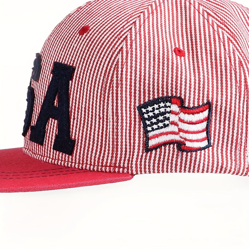 Toddler Baseball Cap Letter Flag Snapback Cap Boys Girls