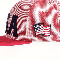 Toddler Baseball Cap Letter Flag Snapback Cap Boys Girls