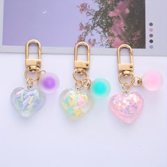 Heart Shape Alloy Keychain for Girls Y2K Car Key Chain