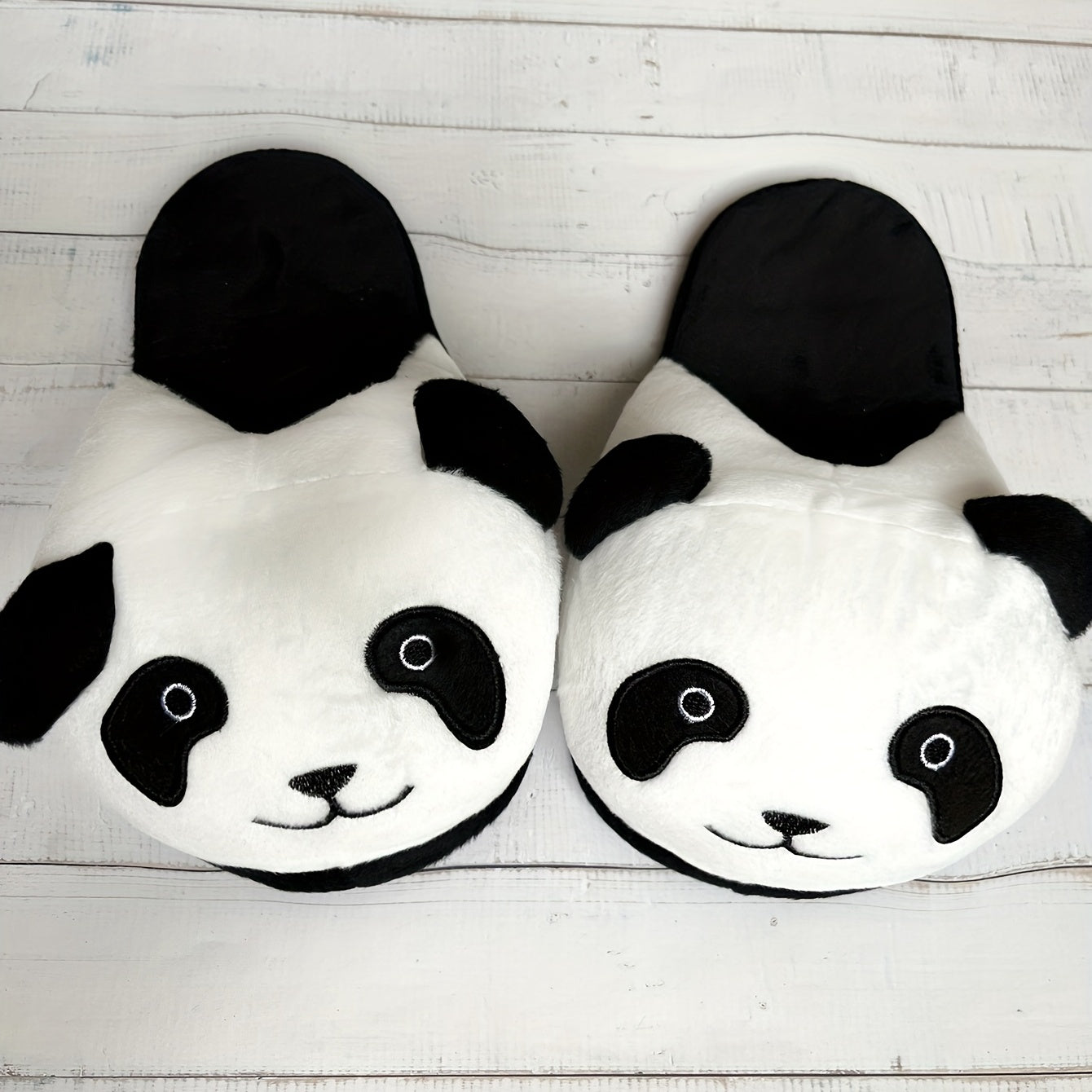 Women's Cartoon Animal Novelty Slippers Round Toe Fluffy Non-slip Home Shoes