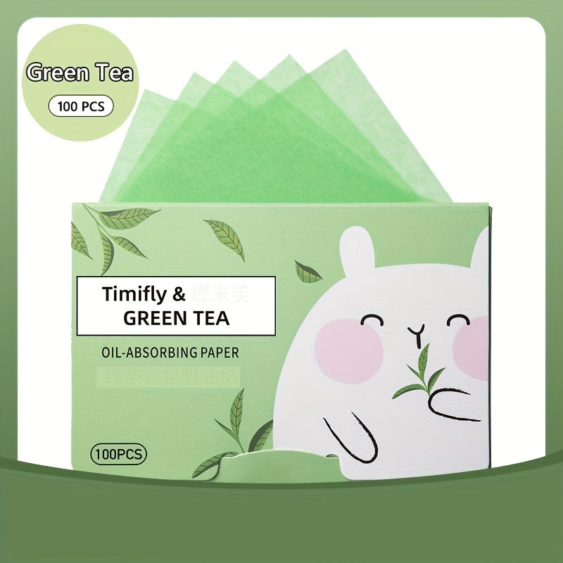 Green Tea Blotting Sheets Absorbing Paper 100 Pcs