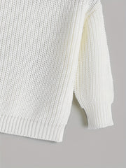 Girls Long Sleeve Knitted Pullover Top