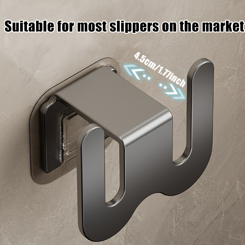 Wall Mounted Slipper Rack Bathroom Hook Shoes Storage Shelf