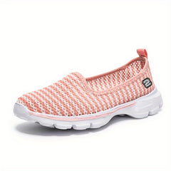 Breathable Slip On Women's Walking Shoes Mesh Non Slip Sneakers
