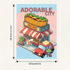 City Coloring Book for Adults - 21 Pages of City Themed Illustrations