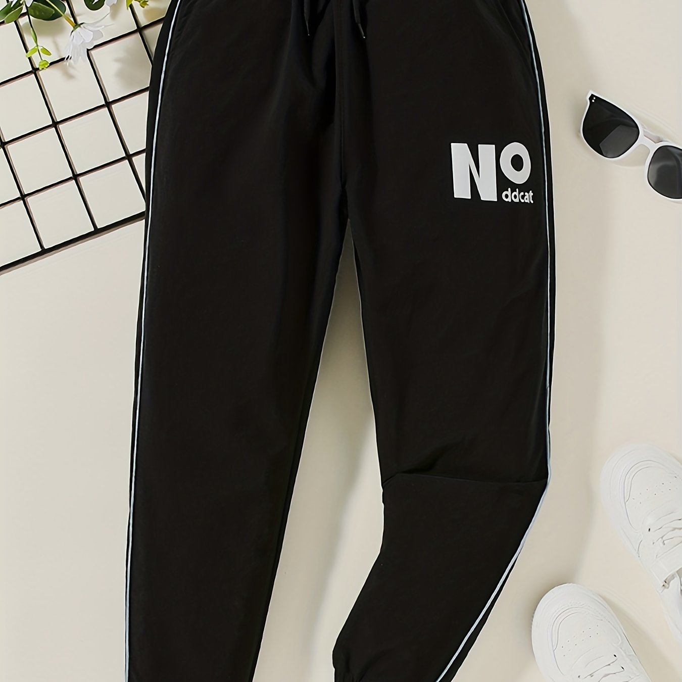 Girls Letter Graphic Sweatpants Elastic Waist Casual Jogger Pants