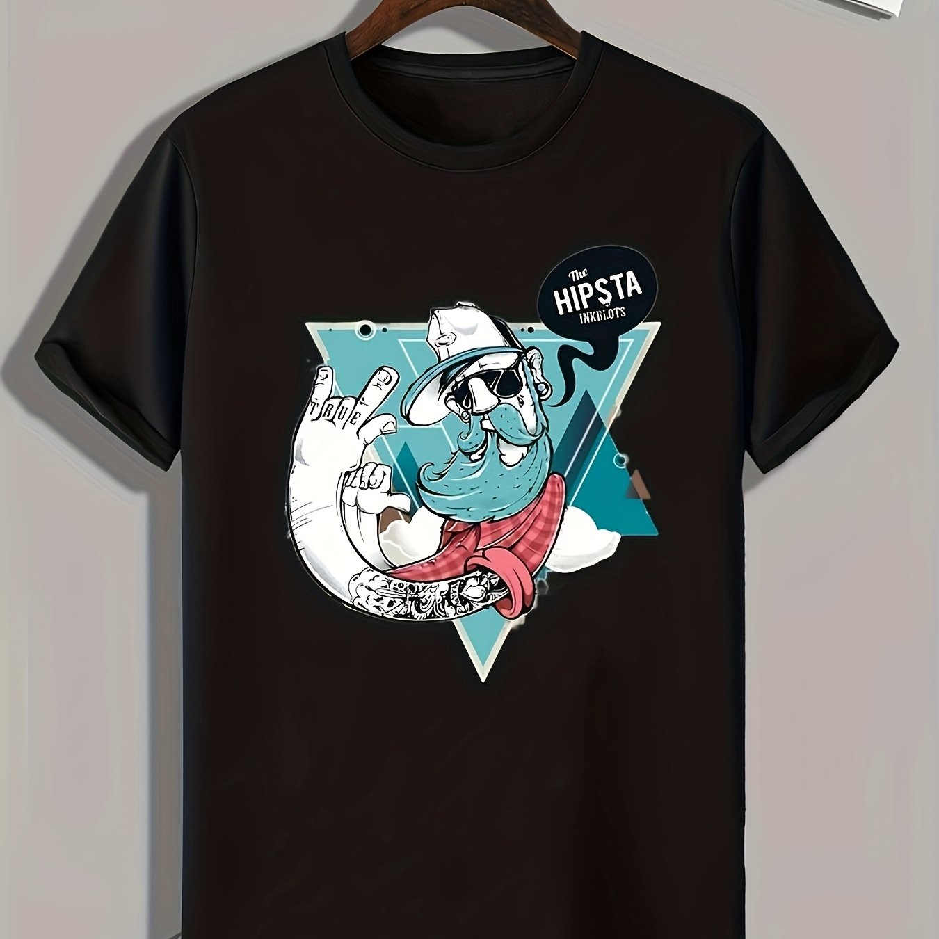Cartoon Print Men's Graphic T shirt Casual Comfy Tees For Summer Mens Clothing