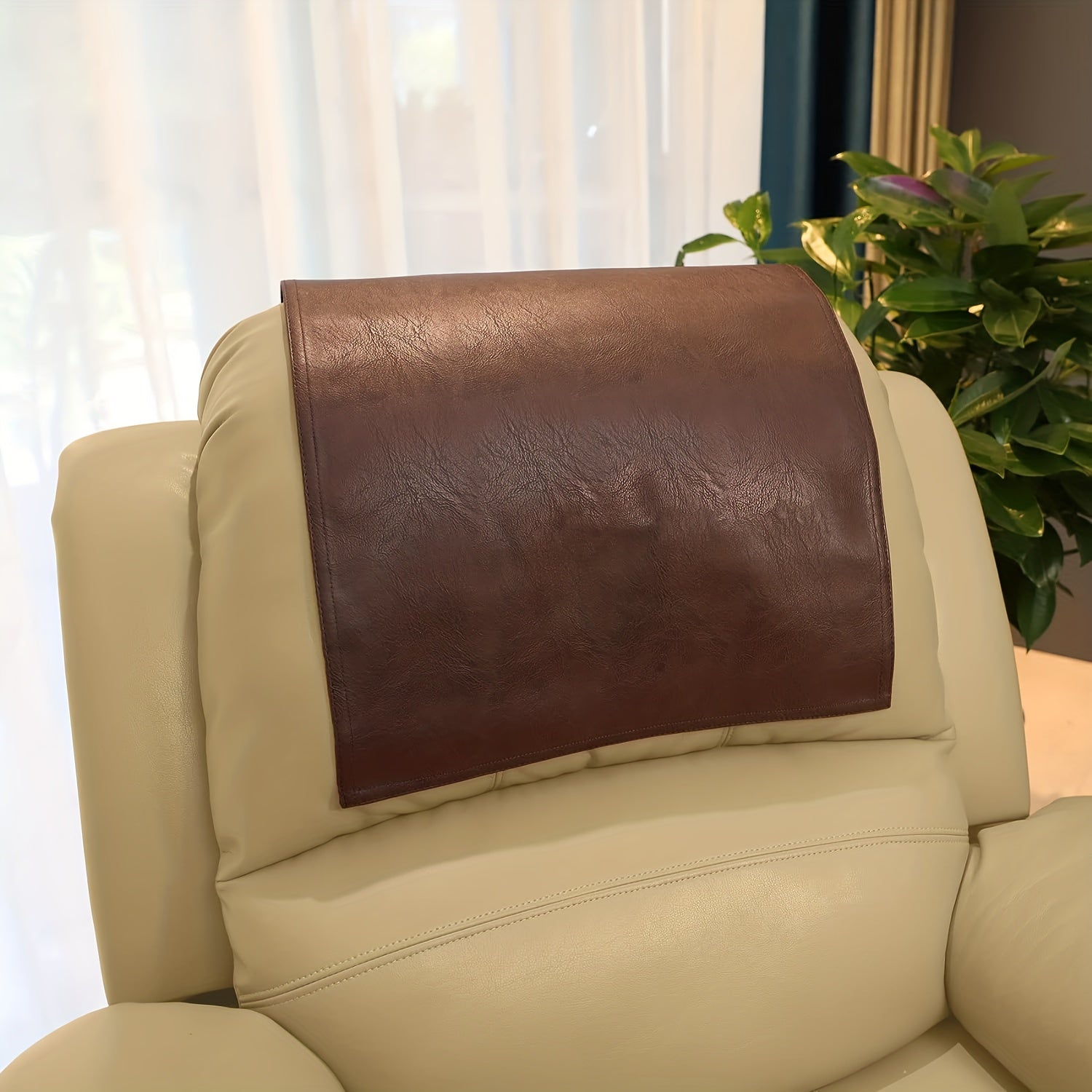 Faux Leather Headrest Cover for Recline Chair