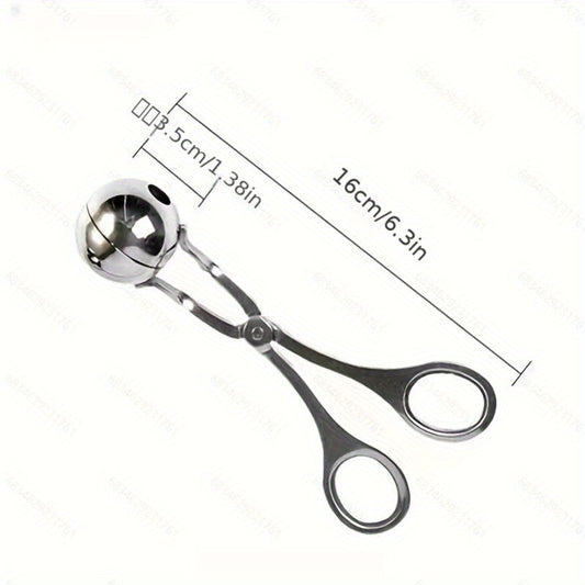 Stainless Steel Meat Baller Maker Rice Ball Tongs Scoop DIY Fish Ball Mold