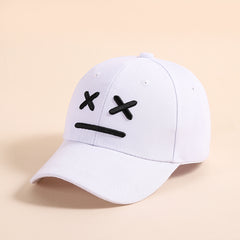 Boys Casual Baseball Cap UV Protection Embroidered Face Expression Cap
