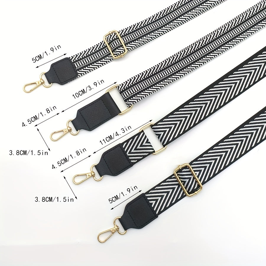 Geometric Pattern Bag Strap - Adjustable and Durable - Travel Bag Accessory