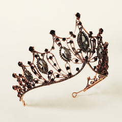 Baroque Crown Bridal Crystal Tiara Crown Gothic Wedding Headpiece Vintage