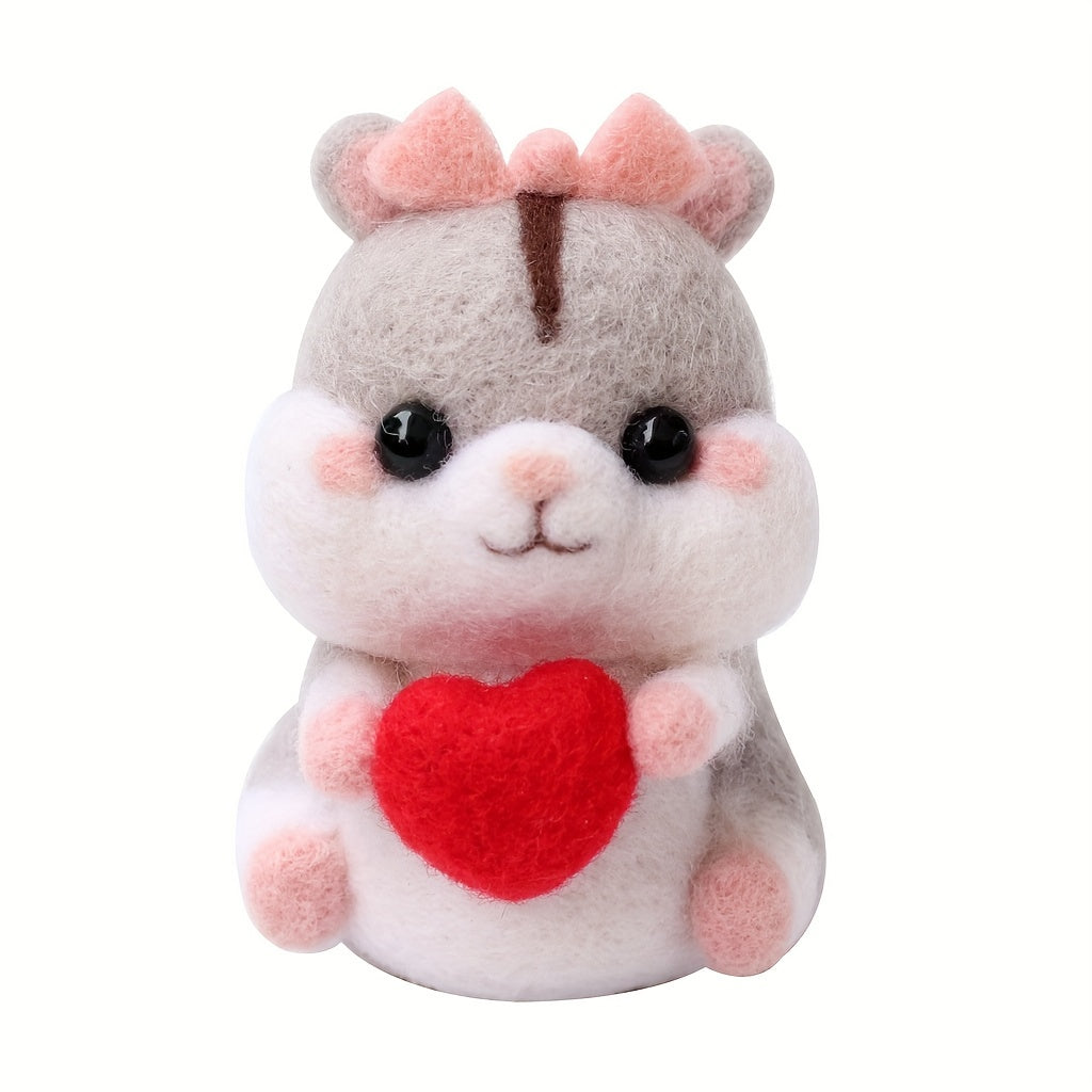 Hamster Toy Wool Felting Set DIY Material Package 6 Styles