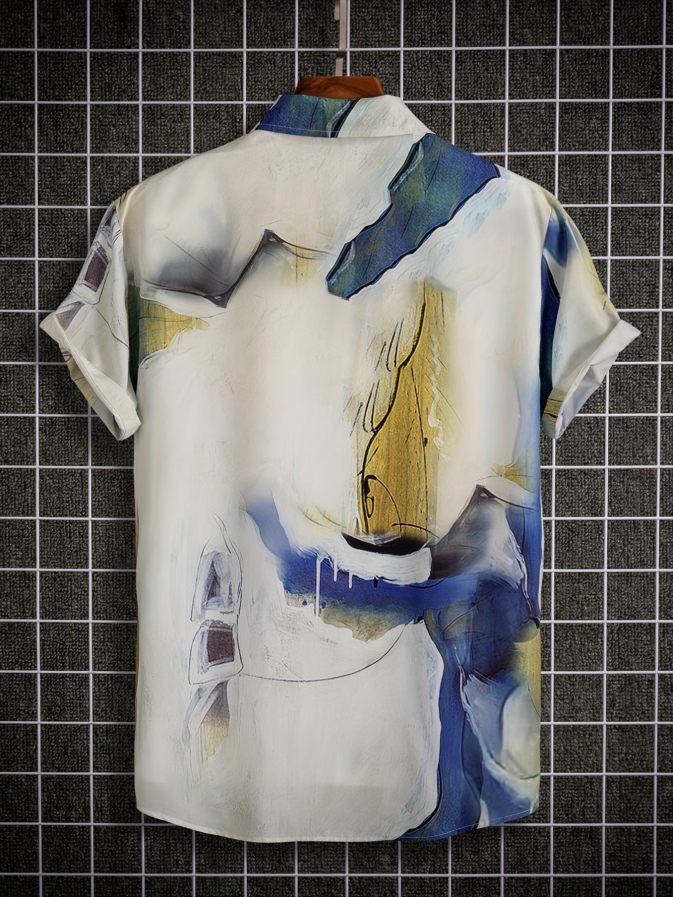 Men's Casual Short Sleeve Shirt for Summer Vacation